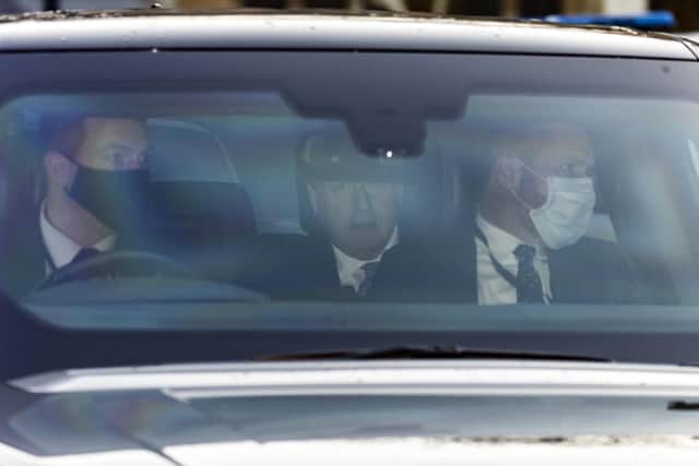 Prime minister Boris Johnson leaves the Houses of Parliament after PMQs on January 12. Picture: Dan Kitwood/Getty Images
