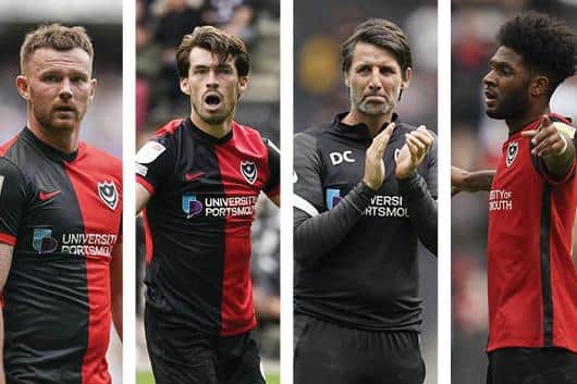 From left: Ryan Tunnicliffe, John Marquis, Danny Cowley and Ellis Harrison
