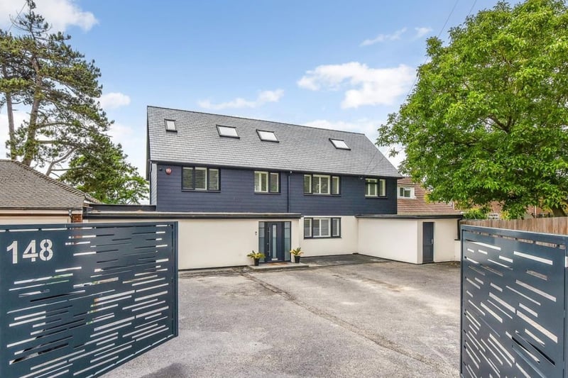 The detached property has a huge off-road parking area at the front of the house.