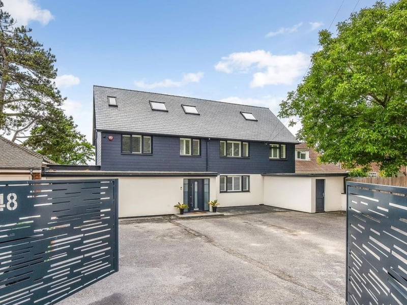 The detached property has a huge off-road parking area at the front of the house.