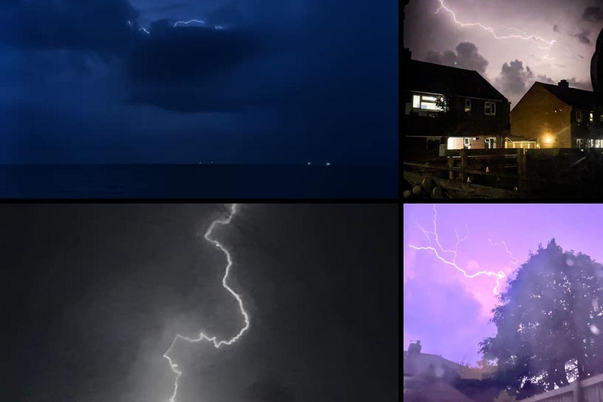 Pictures of the lightning from last night s storm across