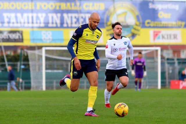 Midfielder Josh Huggins could feature in Gosport's Portsmouth Senior Cup tie at AFC Portchester. Picture: Tom Phillips