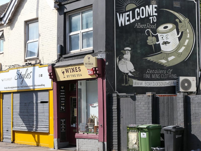 Here are some of the food and drink places in Albert Road, Southsea. Picture: Chris Moorhouse (280824-035)