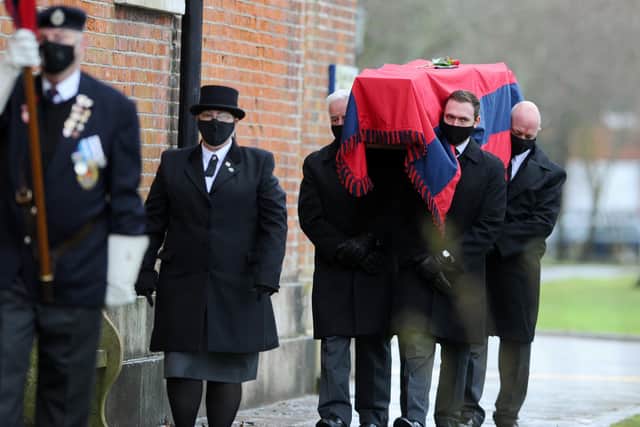 The funeral of D-Day veteran Ron Cross from Alverstoke, took place on Thursday, February 18, at St Luke's Church in Haslar.

Picture: Sarah Standing (180221-1453)