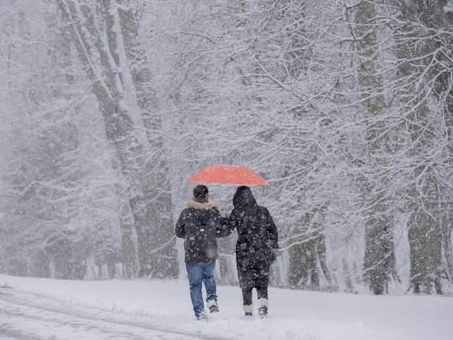 Stock image of snow in Yorkshire.