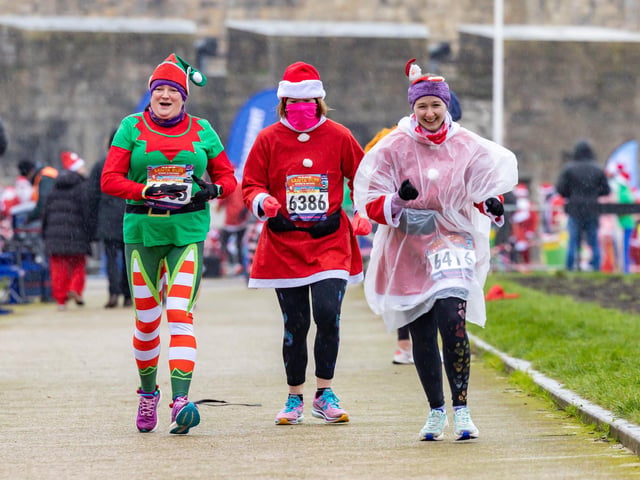 The Santa Fun Run at Southsea Castle