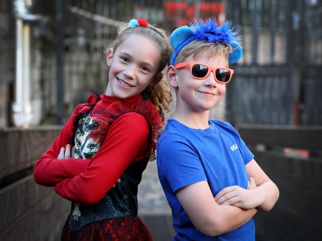 Bella Cooper and Harry Garlan, both 8. Starlit Walk in aid of Rowans Hospice, Portsmouth Historic Dockyard, HM Naval Base Portsmouth
Picture: Chris Moorhouse (jpns 261023-11)