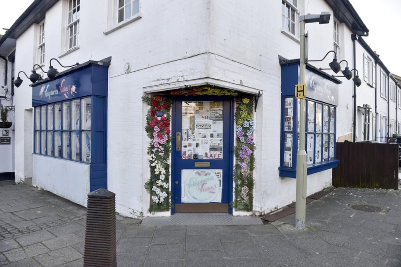 Damage to Voluptuous Vintage shop and a residential property next door in Village Road, Alverstoke, where a two-car collision took place and three people have been arrested.
Picture: Sarah Standing