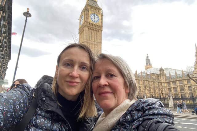 Ukrainians Hanna Greentree and her mum Iryna Pavlova