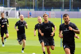 Pompey continued their pre-season preparations on Thursday, with their first full training session. Picture: Sarah Standing (290623-8872)