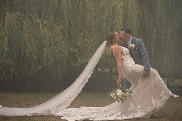 Ian and Sam Regan's wedding at The Tithe Barn, Petersfield. Photos: Carla Mortimer Photography.