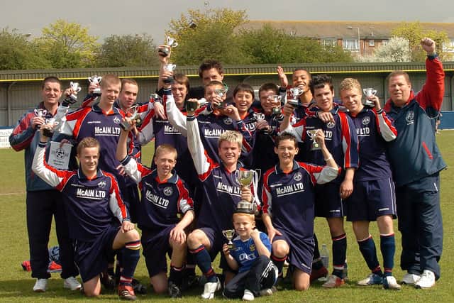 Mid-Solent Youth League Under-16 Cup winners, Copnor Colts, April 2006.