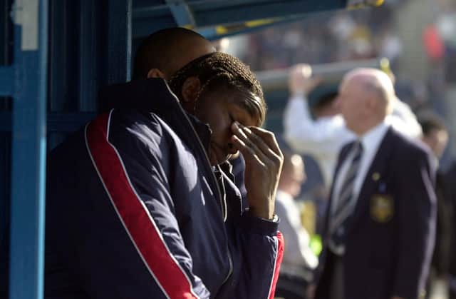 Pompey's Vincent Pericard reflects on another injury setback during a career which never fulfilled its potential. Picture: Steve Reid