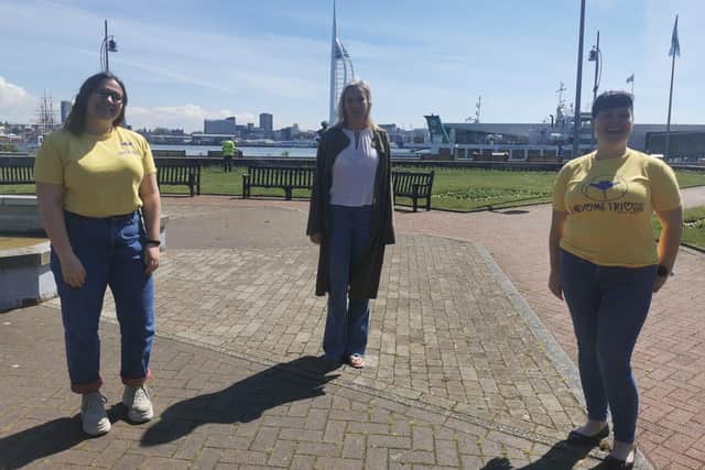 MP Caroline Dinenage with members of Endometriosis South Coast