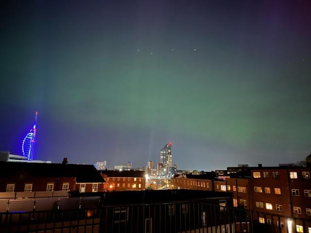 The Northern Lights seen over Old Portsmouth.