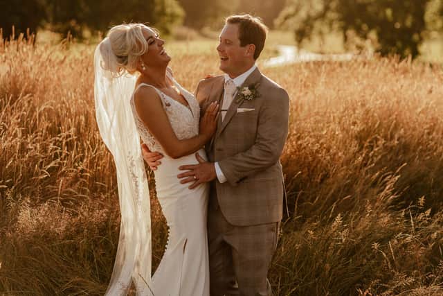 Ruby and Mathew at the Old Thorn Manor Hotel, in Liphook. Picture: Carla Mortimer Wedding Photography