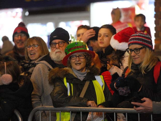 Friends and families enjoyed a festive evening with the Christmas lights being turned on in Portchester. Picture: Sarah Standing (291124-9673)