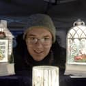 Tim Bulbeck, from Measure for Measure based in Stubbington, at the Lee-on-the-Solent Christmas lights.  Picture: Sarah Standing (291124-6892)