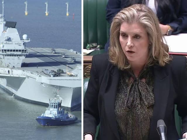 National reports have speculated that HMS Prince of Wales could be sold. Portsmouth North MP Penny Mordaunt has dismissed those claims. Picture: Jake Corben/UK Parliament/PA Wire.