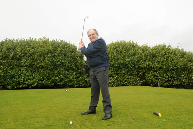 Southsea Golf Club member Ron Trevaskis (91) from Portsmouth, is looking forward to getting back to playing golf as lockdown restrictions are eased.Picture: Sarah Standing (260321-5732)