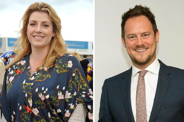 Portsmouth North MP and Tory cabinet minister, Penny Mordaunt pictured with Portsmouth South MP and Labour's shadow armed forces minister, Stephen Morgan