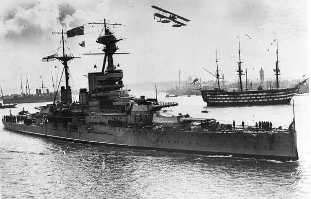 HMS Royal Oak in Portsmouth Harbour prior to the Second World War.The News PP1652