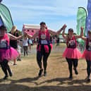 People can walk, run or jog their way around the course.