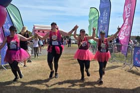 People can walk, run or jog their way around the course.