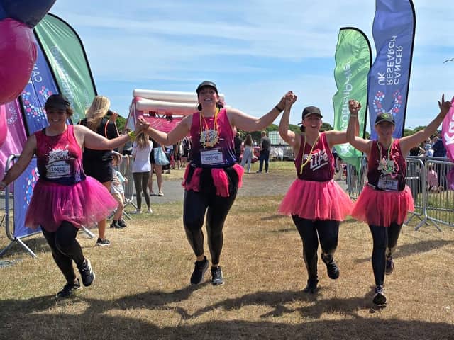 People can walk, run or jog their way around the course.