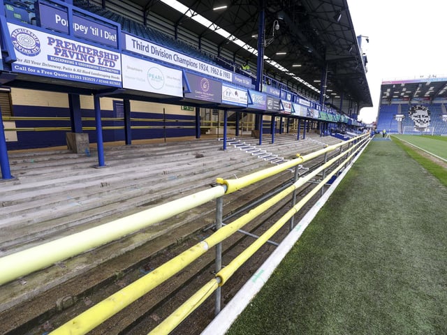 Pompey have stripped out seats in South Stand lower as part of ongoing work to update Fratton Park. Picture: Robin Jones - Digital South
