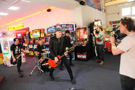 The Professionals shooting a video for their song Twenty 20 Vision at South Parade Pier in Southsea, in March 2020.
Picture: Paul Windsor