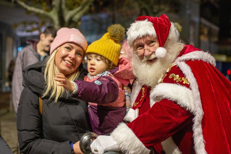 Christmas light switchon in Southsea's Palmerston Road sees crowds