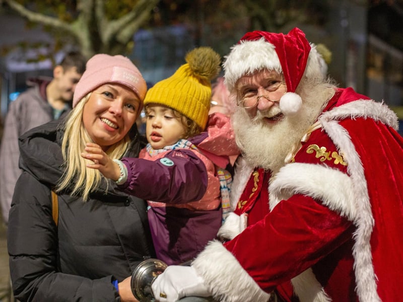 Palmerston Road Christmas Lights Switch On at Southsea on Thursday 23rd November 2023Pictured: Crowds gather watching the main stage entertainment Picture: Habibur Rahman