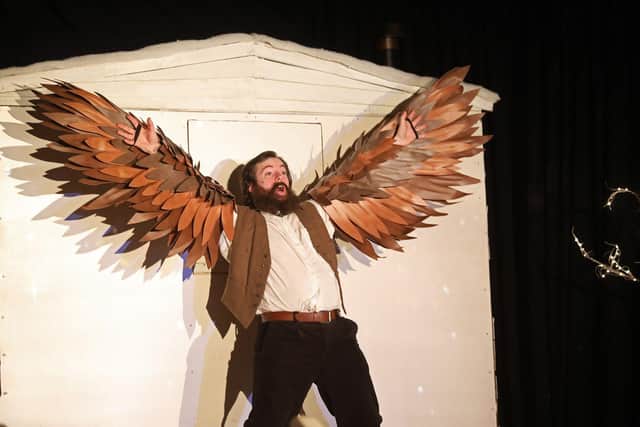 Christopher Poch in the Artless Theatre Company production of 'Amos and the Grumpy Owl' staged in Horndean