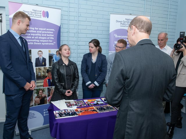 The Duke of Edinburgh visiting the the Portsmouth Down Syndrome Association to open their new centre.