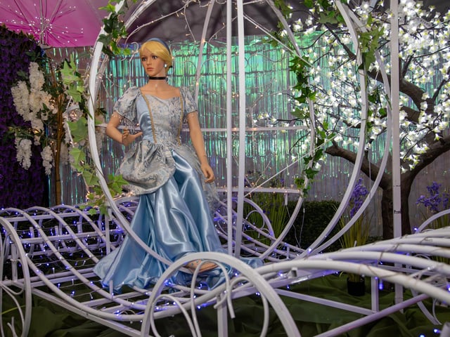 Cinderella in her carriage at the Enchanted Walk in Keydell NurseriesPhotos by Alex Shute