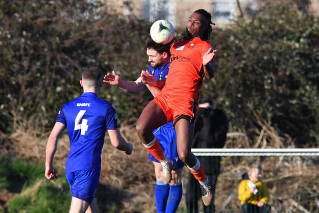 Rafa Ramos netted AFC Portchester's second goal in the victory over Baffins Milton Rovers Picture: Keith Woodland (260221-575)