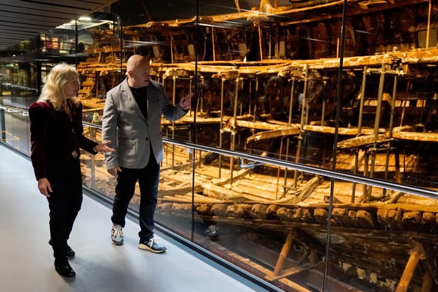 Portsmouth's museums are so top-notch that they can even attract TV royalty like Ross Kemp, pictured here at the Mary Rose museum with Dr Alex Hildred.