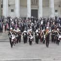 Dozens of Falklands veterans were given a rousing welcome to Portsmouth by the Royal Marines Band to mark the 40th anniversary of the Falklands War.

Picture: Sarah Standing (170622-119)