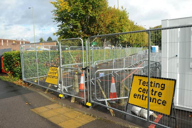 Covid-19 testing site in Civic Centre Road, Havant. Picture: Sarah Standing (061020-4968)