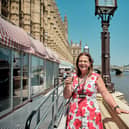 Susan Bonnar outside the Houses of Parliament