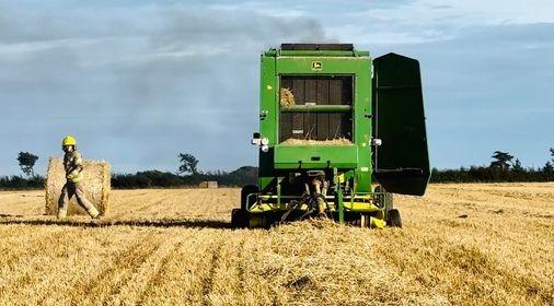 Firefighters battled a hay baler fire at a farm on Brownwich Lane, Fareham, yesterday evening (September 13).