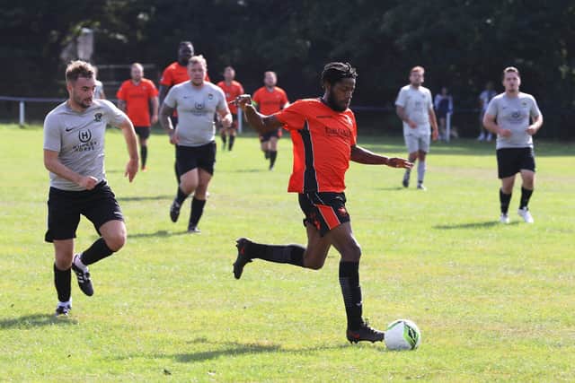 Two-goal Sutcha Shepherd on the ball for AFC Portchester against Seagull.
Picture: Sam Stephenson