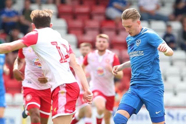 Ronan Curtis in pre-season action against Stevenage last summer. Picture: Joe Pepler