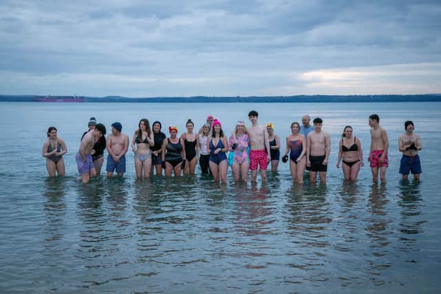 Pictured: Samantha Hope with her friends and family the sea
Picture: Habibur Rahman