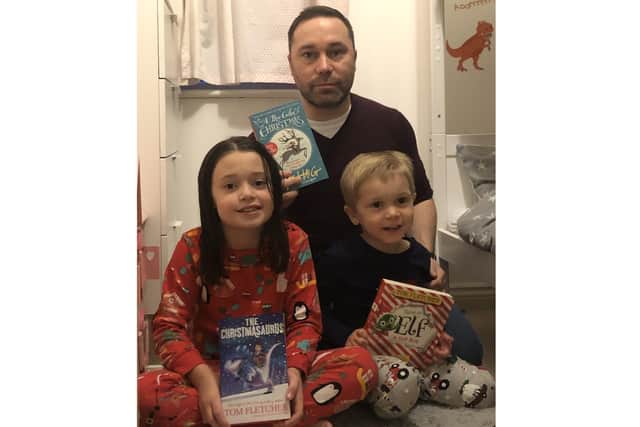Matt Foster, founder of The Parenting Network, with Evelyn, 9, and Myles, 4