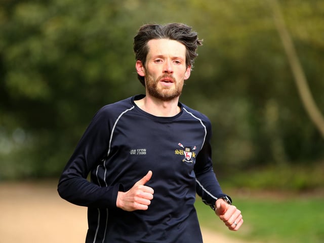 Oliver Craig, who finished third in the 500th Havant parkrun at Staunton Country Park on Saturday morning. Picture: Chris Moorhouse (jpns 220423-016)