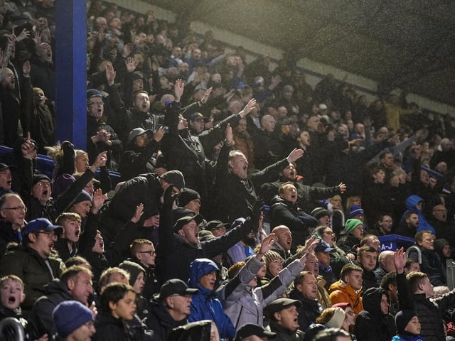 The Pompey fans were in fine voice throughout the top-of-the-table encounter at Fratton Park