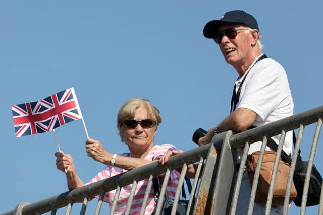 Pictured: Families watch HMS Spey and HMS Tamar leave HMNB Portsmouth
