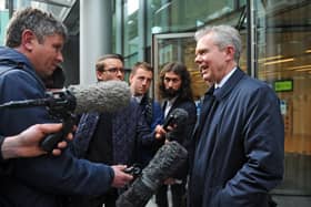 PKF administrator Trevor Birch addresses the media following Pompey's momentous victory at the High Court in April 2013 which spared them liquidation. Picture: Sarah Standing (13980-8247)